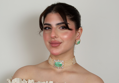شوكر لولو زراعي وزركون لمعة الألماس