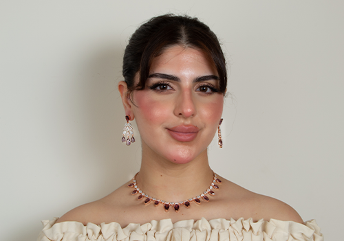 عقد مع حلق زركون مع احجار طبيعية فصوص بني