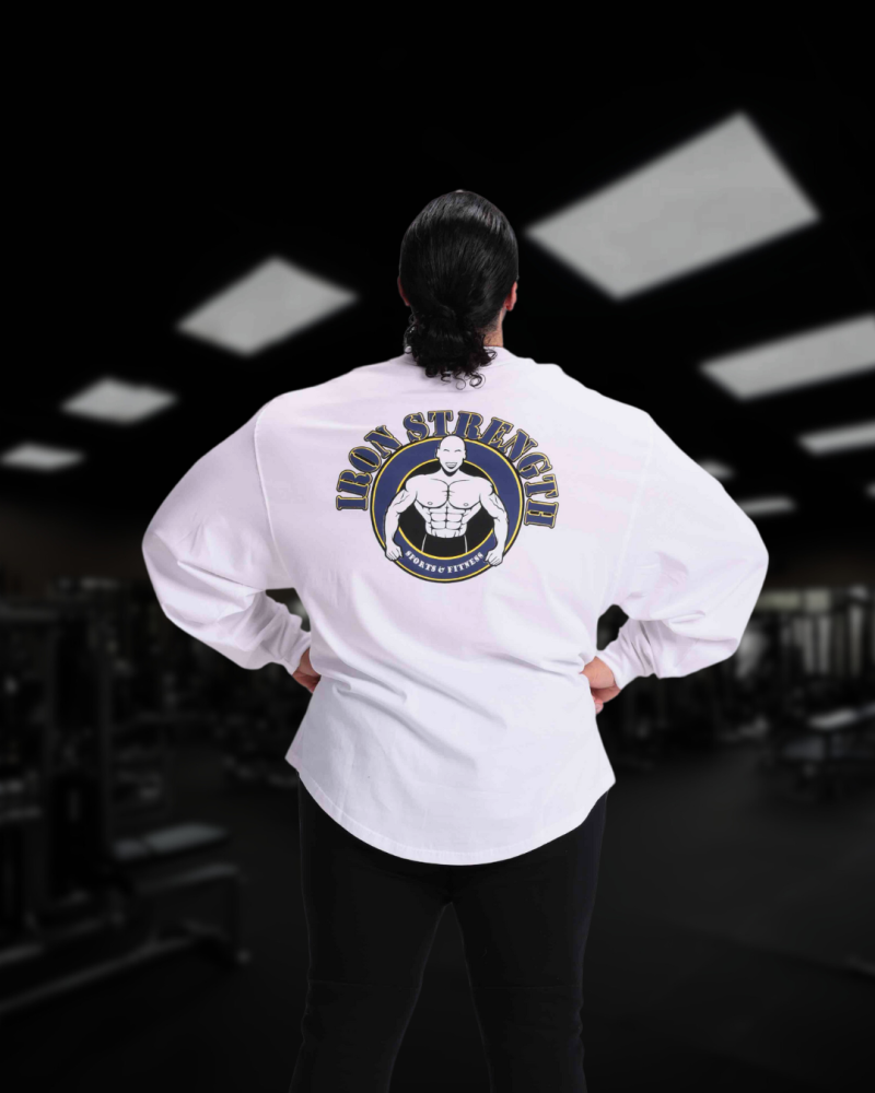 تيشيرت بأكمام طويلة لون أبيض