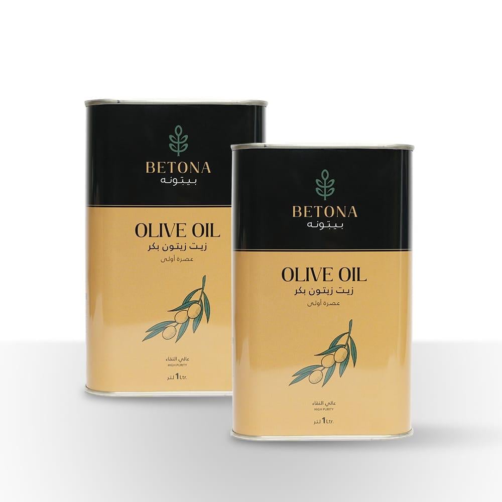 زيت زيتون بكر عصرة اولى ( 2 عبوة)