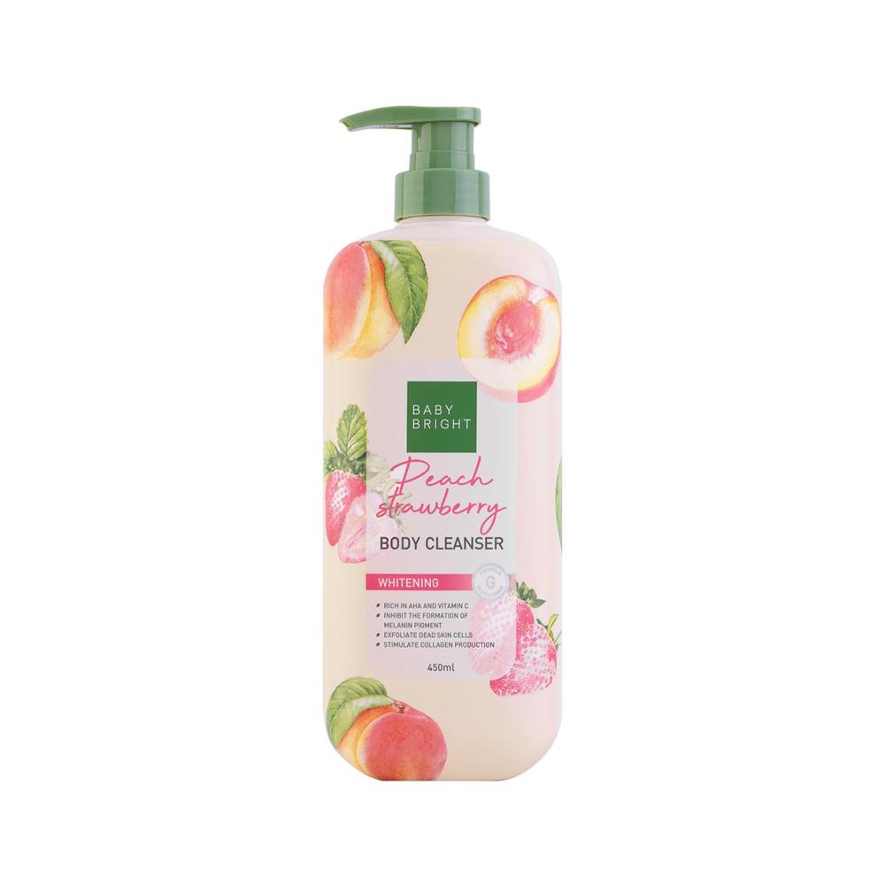 غسول الجسم من BABY BRIGHT بالخوخ والفراولة -450ml