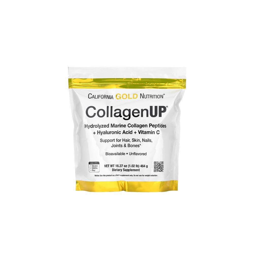 ببتيدات الكولاجين البحري المتحللة مع حمض الهيالورونيك وفيتامين جـ من CALIFORNIA GOLD NUTRITION ( 464 مل )