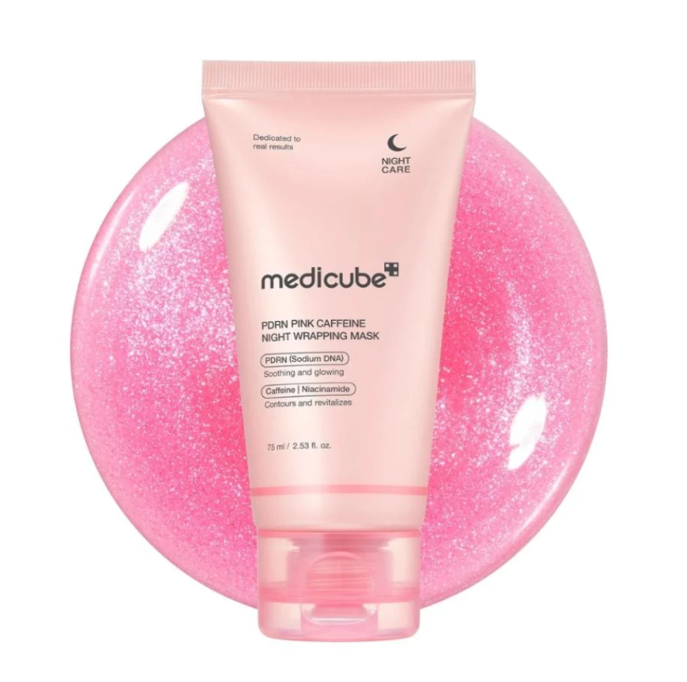 قناع الكولاجين الوردي الليلي بالكافيين من ميديكيوب - 75مل