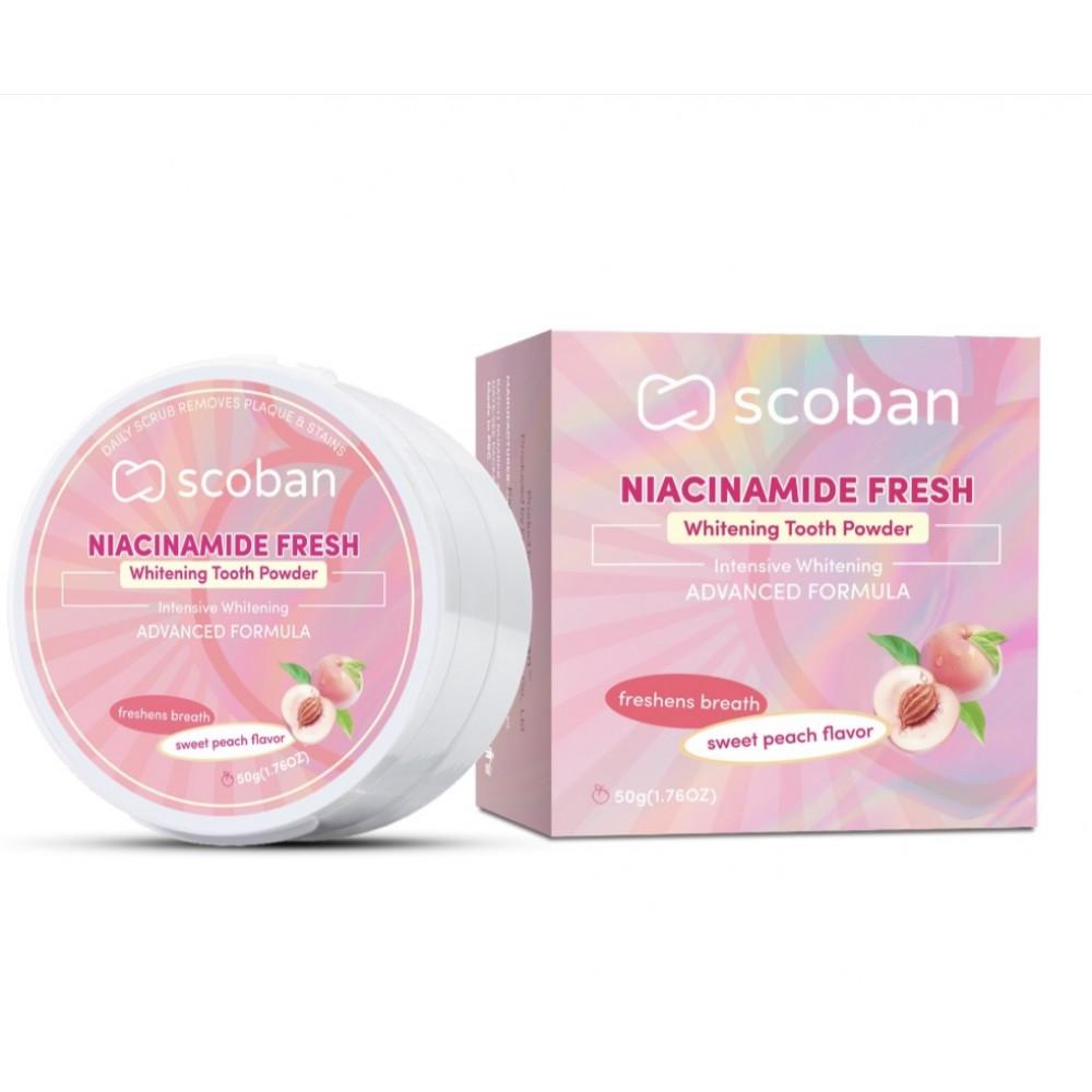 بودرة تبييض الأسنان من سكوبان – نكهة الخوخ (50 جم)