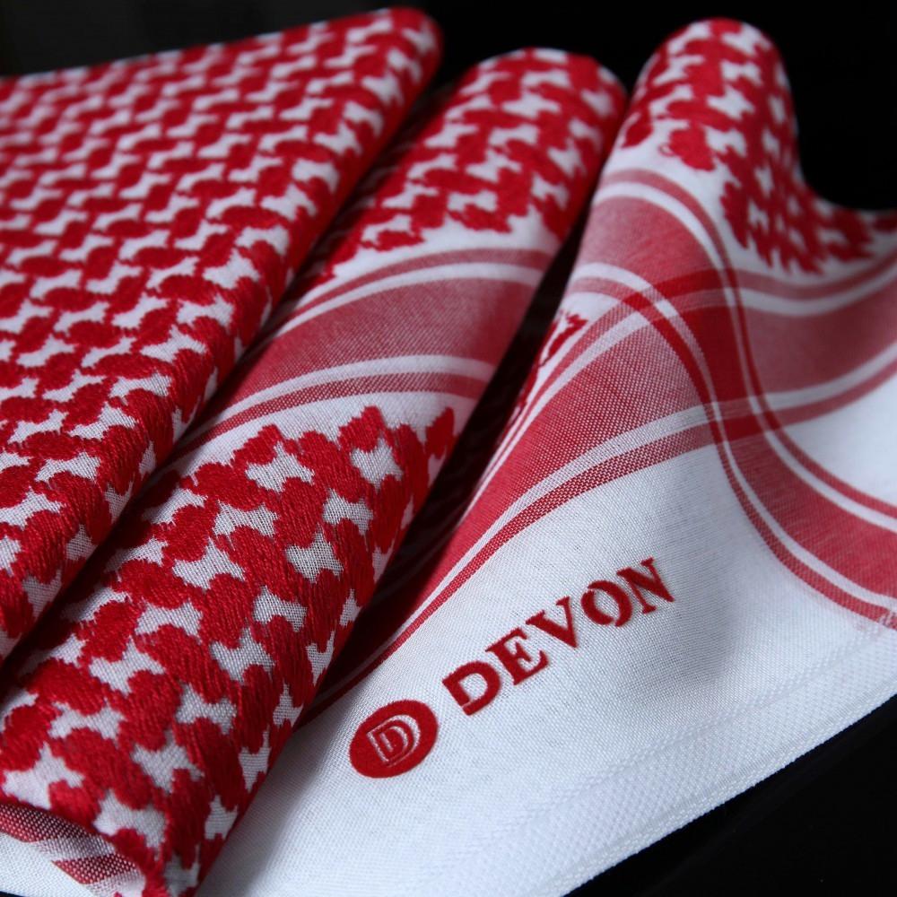 شماغ ديفون كلاسيك احمر دم غزال