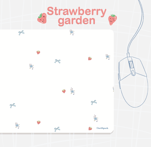 Strawberry garden mousepad