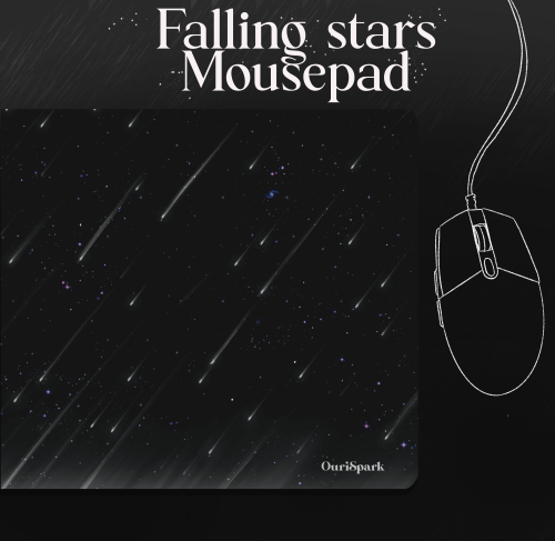 Falling stars mousepad