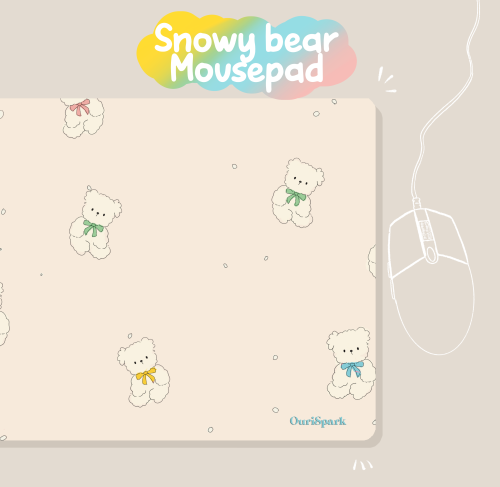 Snowy bear mousepad