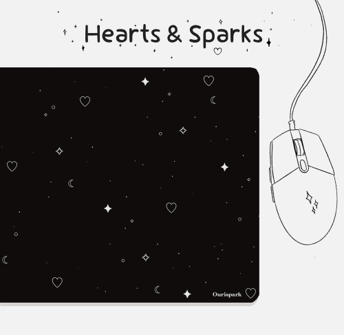 Hearts & Sparks mousepad