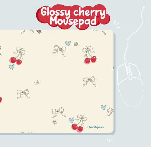 Glossy cherry mousepad