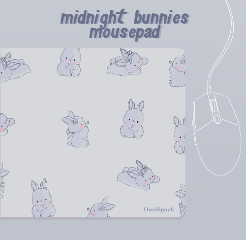 Midnight bunnies mousepad