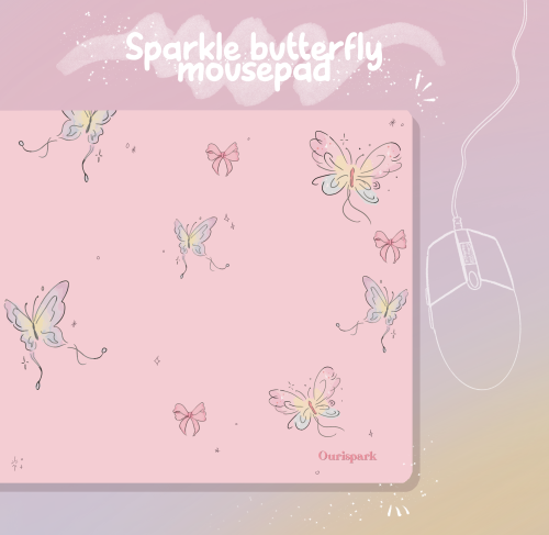 Sparkle Butterflies mousepad