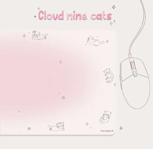 Cloud nine cats mousepad