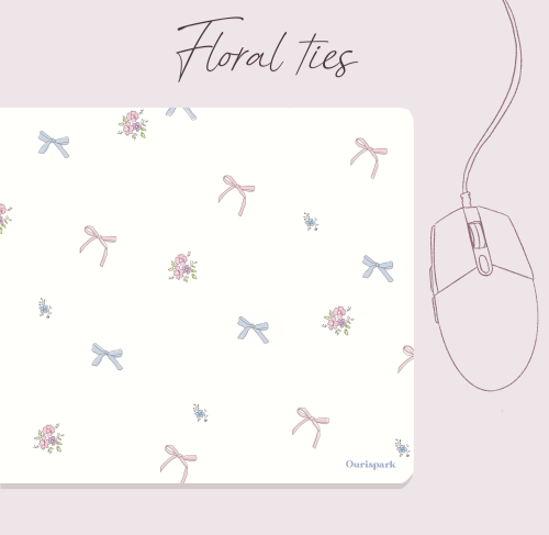 Floral ties mousepad