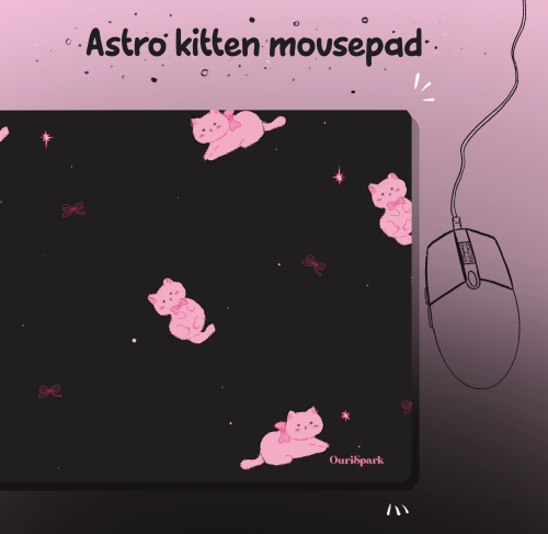 Astro kitten mousepad