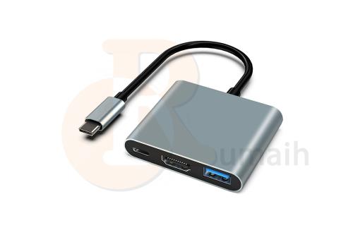 محول تايب سي الى شاشة USB-C TO VGA + HDMI