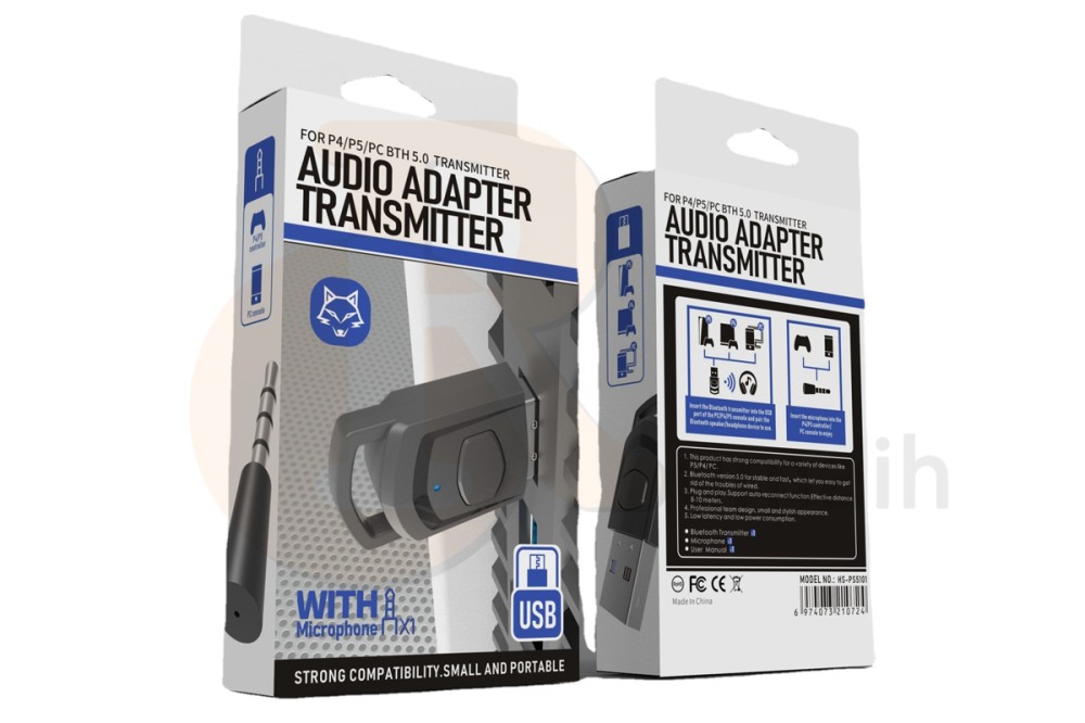 محول صوت لاسلكي بلوتوث متوافق مع بلايستيشن PS4 PS5