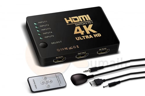 سويتش موزع HDMI Switch بـ 5 مداخل