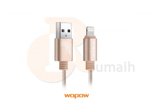 كيبل ايفون ووبو قماش - WOPOW 808