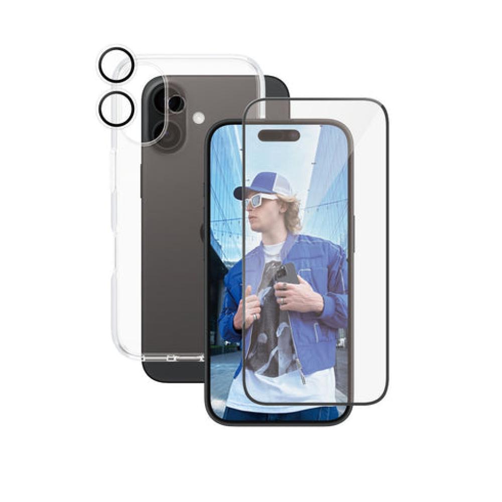 مجموعة الحماية الثلاثية CARE من PanzerGlass® لهاتف iPhone 16