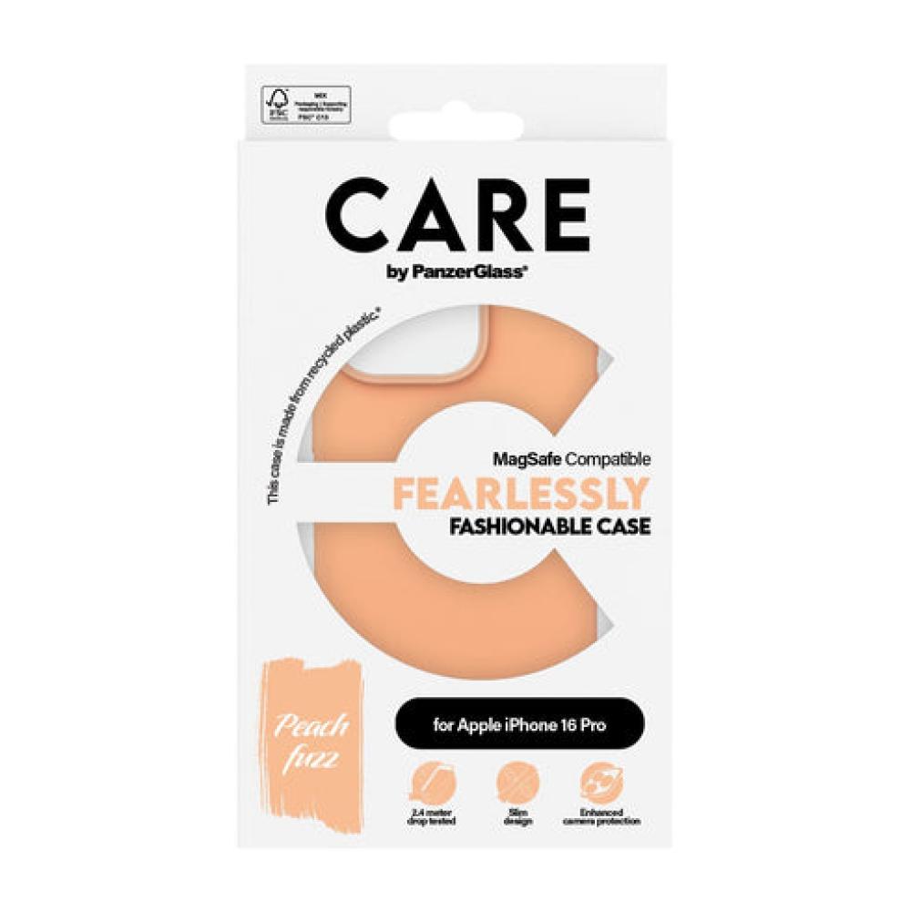 PanzerGlass® CARE Case with MagSafe in Peach for iPhone 16 Pro