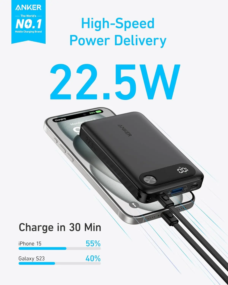 Anker PowerCore 10000mAh 22.5W Dual USB-C Ports Power Bank