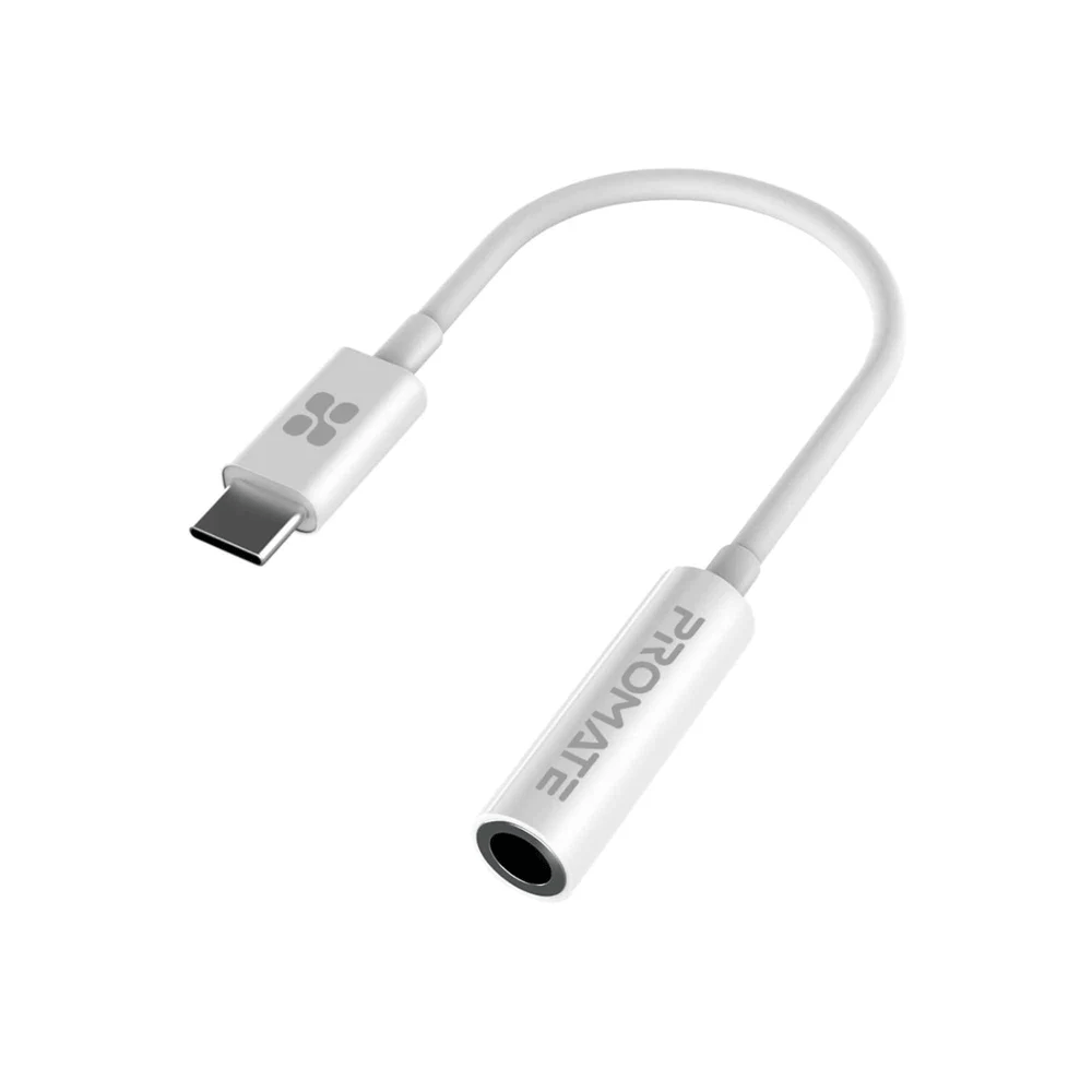 بروميت AUXLink-C وصلة صوت AUX الى USB-C - ابيض