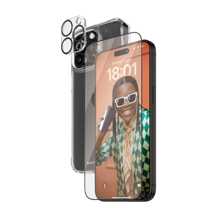 PanzerGlass Screen Protector and Case for iPhone 15 Pro Max with