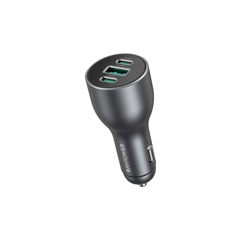 RAVPower PD 100W 3-Port USB Car Charger RP-VC1011 - Sada Almustaqbal