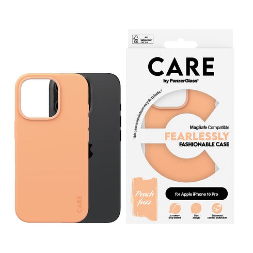 PanzerGlass® CARE Case with MagSafe in Peach for iPhone 16 Pro