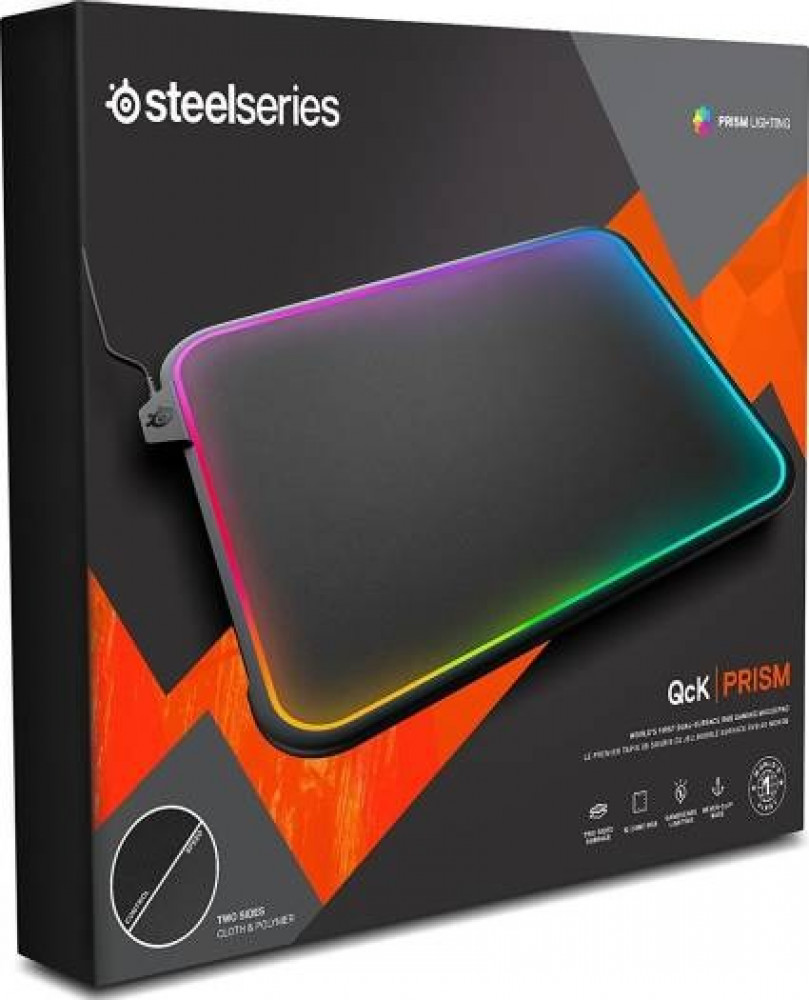 Steelseries QCK Prism Cloth Gaming Mouse Pad RGB LED Dual Surfaced Mouse  Mat Pad