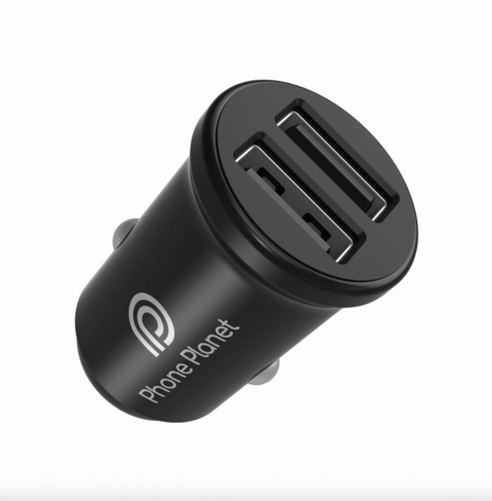فون بلانيت شاحن سيارة منفذين usb - اسود