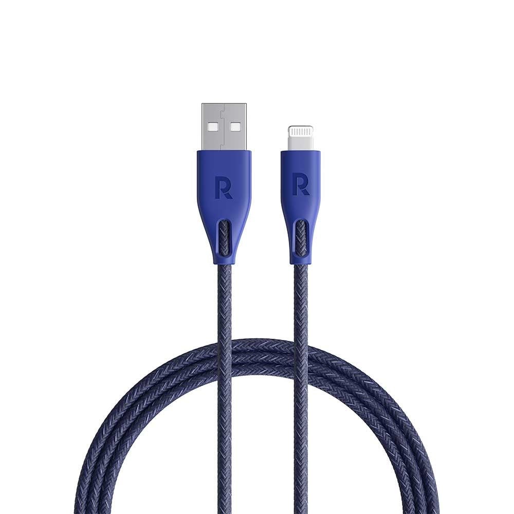 RAV Power Lightning Cable  Meter Nylon - Blue - Sada Almustaqbal