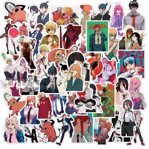 50Pcs Chainsaw Man Stickers | 50 ملصق رجل المنشار