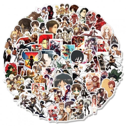 50Pcs Attack on titan Stickers | 50 ملصق هجوم العم...