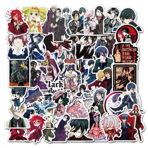 50Pcs Black Butler Stickers | 50 ملصق الخادم الأسو...