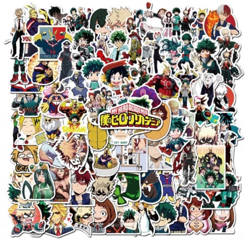 50pcs My Hero Academia Stickers - 50 ملصق لأنمي بو...