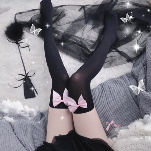 جوارب طويلة - اسود | Anime Cosplay