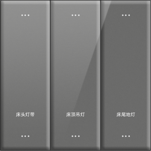 Button Switch Glass and PC Grey