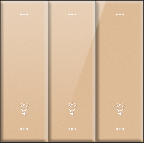 Button Switch Glass and PC Gold