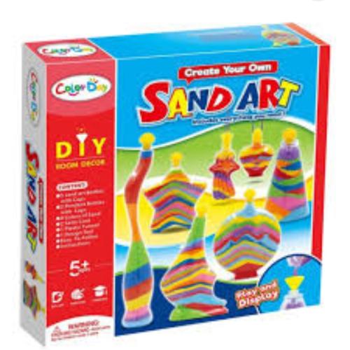 لعبة تلوين القوالب بالرمل