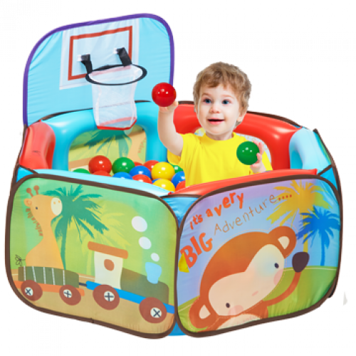 محبس اطفال مع 100 كرة ملونه