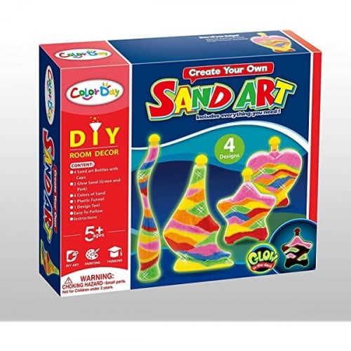 لعبة تلوين القوالب بالرمل الملون