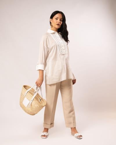 بنطلون بيج PHILIP LIM