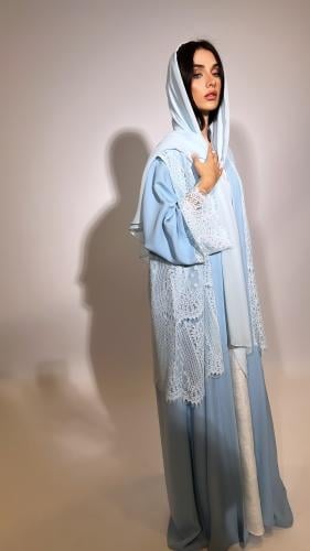 عبايه دانتيل سماوي