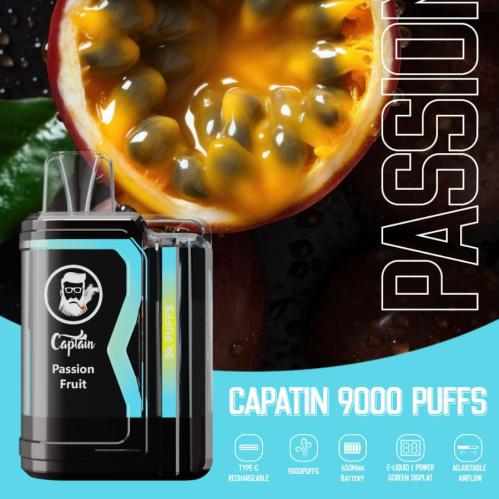 سحبة جوسي ولرد كابتن باشن فروت Joosy World Captain 9000 PUFFS Passion Fruit
