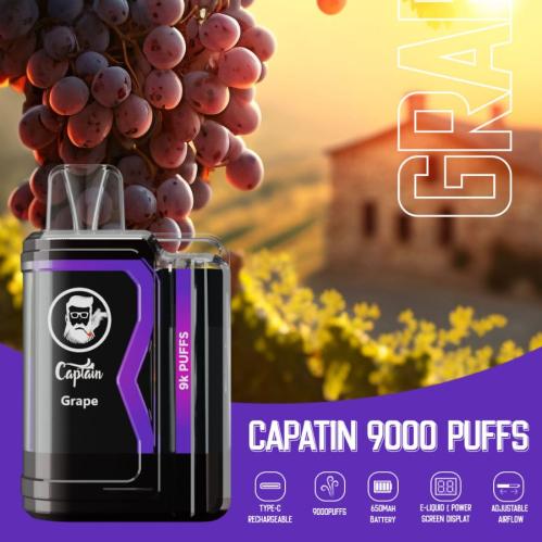 سحبة جوسي ولرد كابتن عنب Joosy World Captain 9000 PUFFS Grape