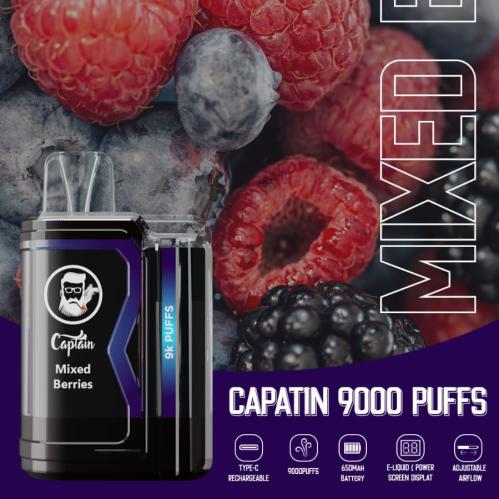 سحبة جوسي ولرد كابتن ماكس بيري Joosy World Captain 9000 PUFFS Mixed Berries