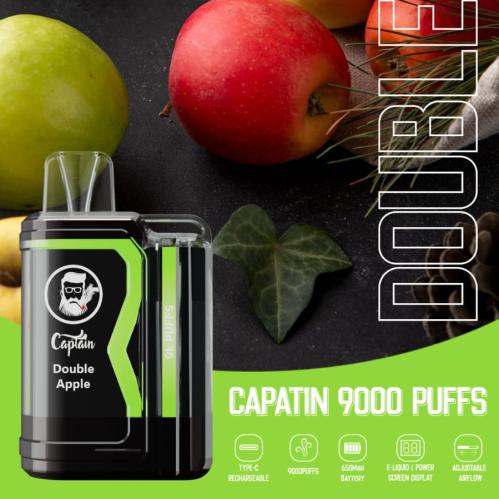 سحبة جوسي ولرد كابتن تفاحتين Joosy World Captain 9000 PUFFS Double Apple