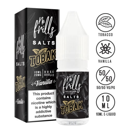 نكهة سولت توباك توباكو فانيلا NO Frills TOBAK Vanilla 10ml